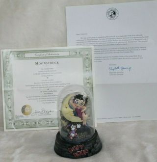 Vtg Betty Boop Moonstruck Hand Painted Sculpture Limited Edition Franklin