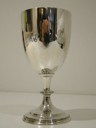 Good Quality Hm1924 Antique Solid English Silver Chalice Cup Trophy Goblet 298