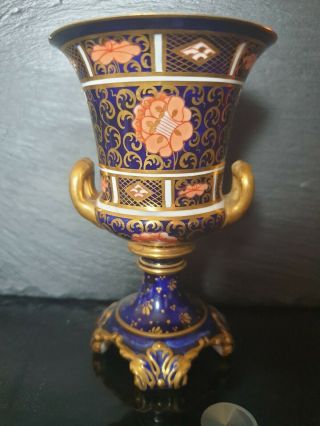 Rare,  Antique Royal Crown Derby 1128 Old Imari Twin Handle Goblet/ Chalice.