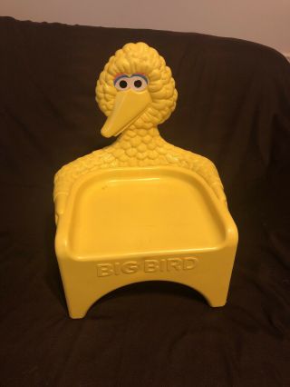 Vintage Htf Sesame Street Big Bird Toddler Chair Booster Seat Ages 1 - 3