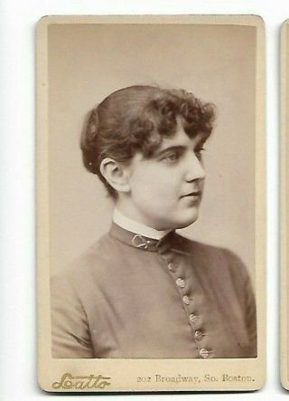 Vintage Cdv - Unknown Woman By Latto Photographer Boston,  Ma (2148)