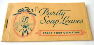 Purity Soap Leaves Carry Your Own Soap Vintage Booklet Moore Bros Ny