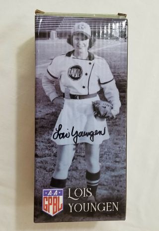 Eugene Emeralds Baseball Lois Youngen Signed Promo Bobblehead 7 " Sga Nib