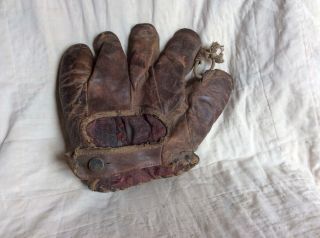 Vintage 1930s Wilson Leather Baseball Glove Fielders Mitt Antique