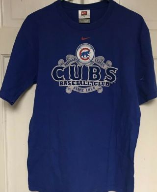 Nike Vintage Chicago Cubs Blue T Shirt,  Men 