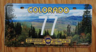 2009 Golden Colorado Alpca Convention License Plate 77