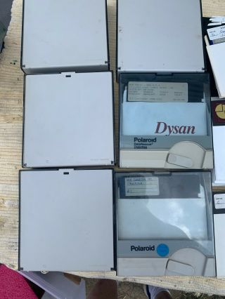 Vintage Polaroid Floppy Disk Storage Box Case Qty 6 And 100 5 1/2”