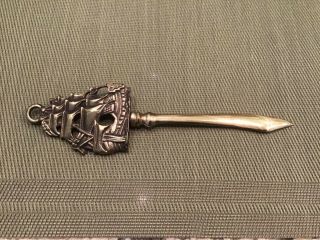 Vintage Brass Nautical Sailing Ship Dagger / Letter Opener Made In England