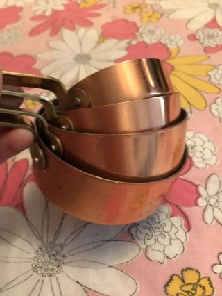 Copper Measuring Cups Vintage