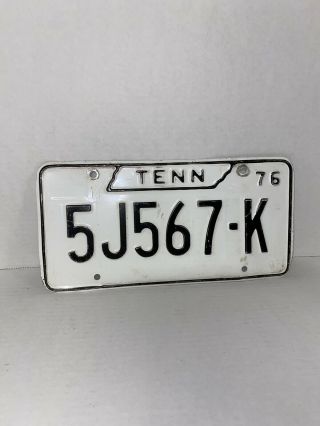 License Plate Tag 1976 Tennessee Tn Vintage Metal Tag