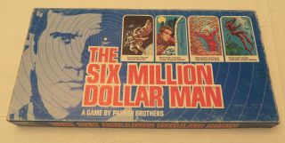 Vintage 1975 Parker Brothers The Six Million Dollar Man Board Game Complete