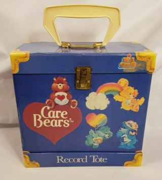 Vintage 1984 Care Bears Record Tote/box To Hold Small Records