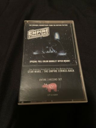 The Empire Strikes Back Star Wars: Soundtrack.  Cassette Tape.  Vintage.