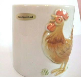 Vintage Otagiri Rooster Mug Cup Made In Japan Marked 1981 Hand Painted