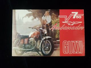 Moto Guzzi V7 750cc Brochure Ambassador V50 Sport
