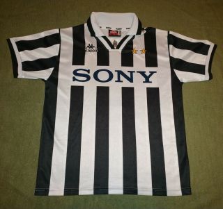 Juventus Italy 1996/1997 Home Football Shirt Kappa Sony Vintage Maglia