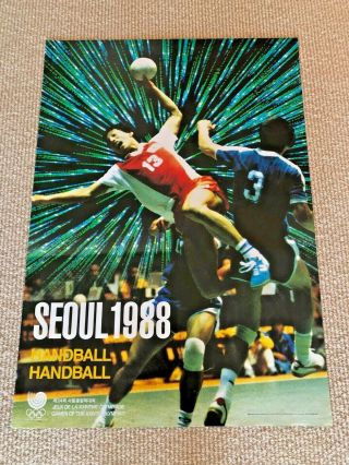 Seoul 1988 Official Olympic Poster - Handball