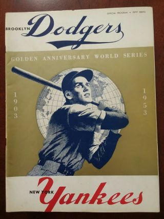 1953 World Series Program - York Yankees Vs Brooklyn Dodgers