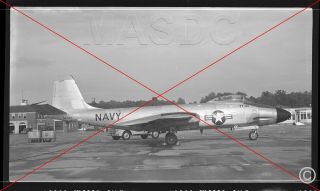 603 - B&w 616 Aircraft Negative - F2h - 3 Banshee 126343 Tt - 10 Natc 1950s