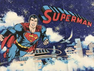 Vintage 1978 Superman Standard Size Pillowcase Dc Comics