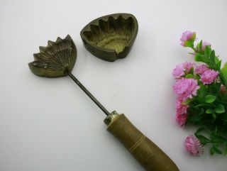 Antique Millinery Flower Making Tool - Brass Iron Mould Silk Flower Making Mould