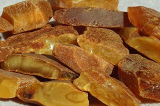 Antique Natural Baltic Amber Marble White Brown Stones 115 G.  High Colour Class
