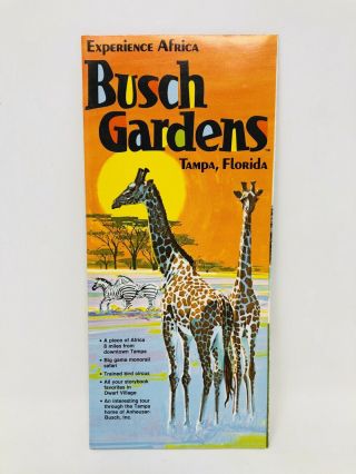 Vintage Busch Gardens Tampa Florida Travel Souvenir Booklet Pamphlet Info 1970’s