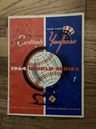 1964 World Series Program St Louis Cardinals Vs York Yankees Autographed