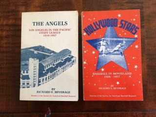 The Angels And The Hollywood Stars - 2 Pacific Coast League Baseball Books