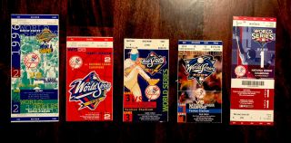 1996 1998 1999 2000 2009 Newyork Yankees World Series Ticket Stubs Derek Jeter