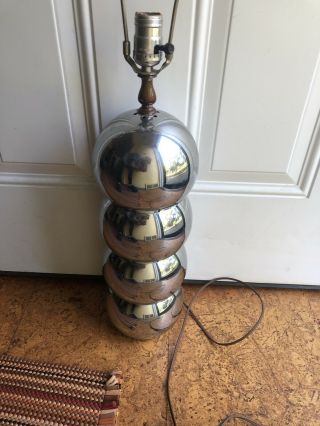 Mid Century George Kovacs 4 Ball Stacking Chrome Lamp Vintage Space Age Modern