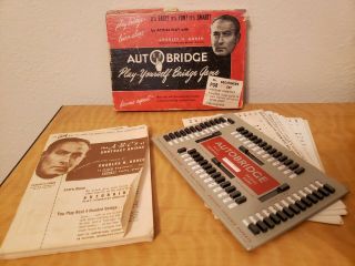 Vintage Autobridge Play/teach Yourself Bridge Game W/ Charles Goren 1950.
