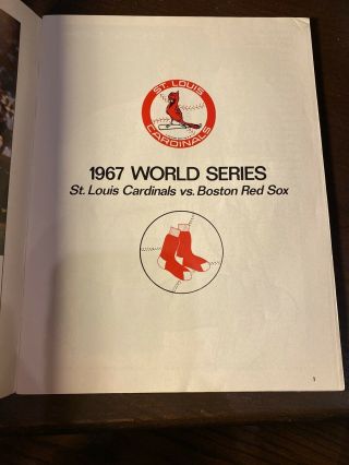1967 MLB World Series Official Program St.  Louis Cardinals vs Boston Red Sox 3
