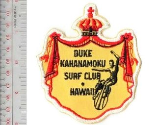 Vintage Surfing Hawaii Duke Kahanamoku Surf Club Waikiki Hawaii Patch