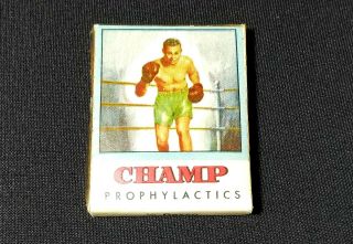 1950s Boxing Vintage Champ Prophylactic Joe Louis Exmt