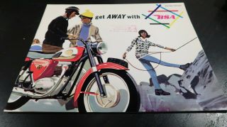 1963 Get Away With Bsa Motorcycle Brochure Eastern Edition