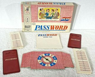 Vintage Milton Bradley 1963 Password Board Game & Scorepad - Volume 3