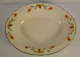 Vintage Halls Superior Quality Dinnerware Autumn Leaf Oval Platter/bowl Mcm