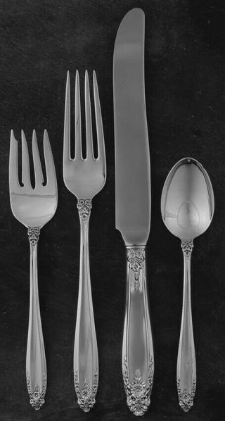 4 Pc.  International Sterling Silver Prelude Teaspoon,  Salad Fork,  Knife & Fork