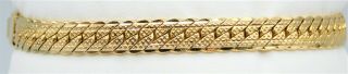 Vintage Signed NAPIER Gold Tone Chain Link Bracelet 7.  5 