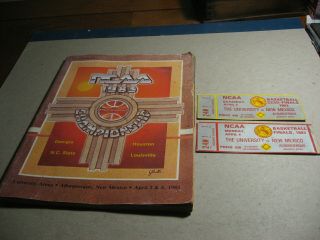 1983 Ncaa Basketball Tournament Final Four Program & Ticket Stubs