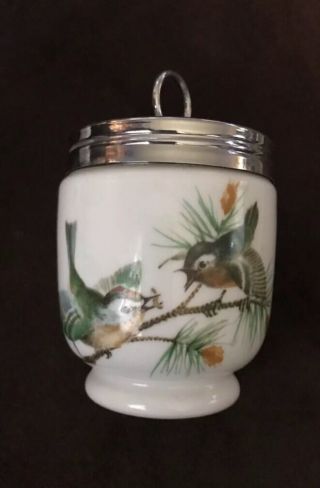 Vintage Royal Worcester Porcelain Egg Coddler Bird Design