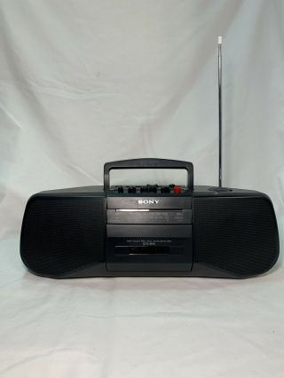 Vintage Sony Cfs - B15 Radio/cassette/recorder Boombox Black Great