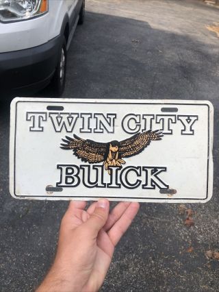 Vintage Twin City Buick Dealership Booster License Plate Knoxville Tennessee Tn