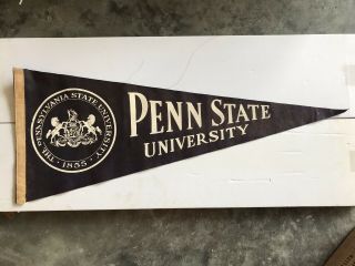 Auth Penn State 50’s 60’s Pennant Vtg Ncaa College Nittany Lions Banner Football