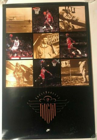 In Orig Tube Michael Jordan Great Moments In Flight Nike Poster 24x36 90s