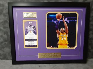 2015 - 16 Kobe Bryant Final Season Ticket Last Game 8x10 Frame Lakers Un Signed