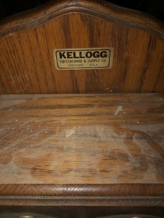 Kellogg Switchboard and Supply Company Two Box Wooden Wall Antique Telephone 2
