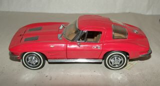 Franklin 1:24 Die - Cast 1963 Chevrolet Corvette Sting Ray Model Car Red
