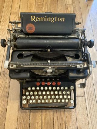 Antique Remington Standard Typewriter No.  10 Red Keys